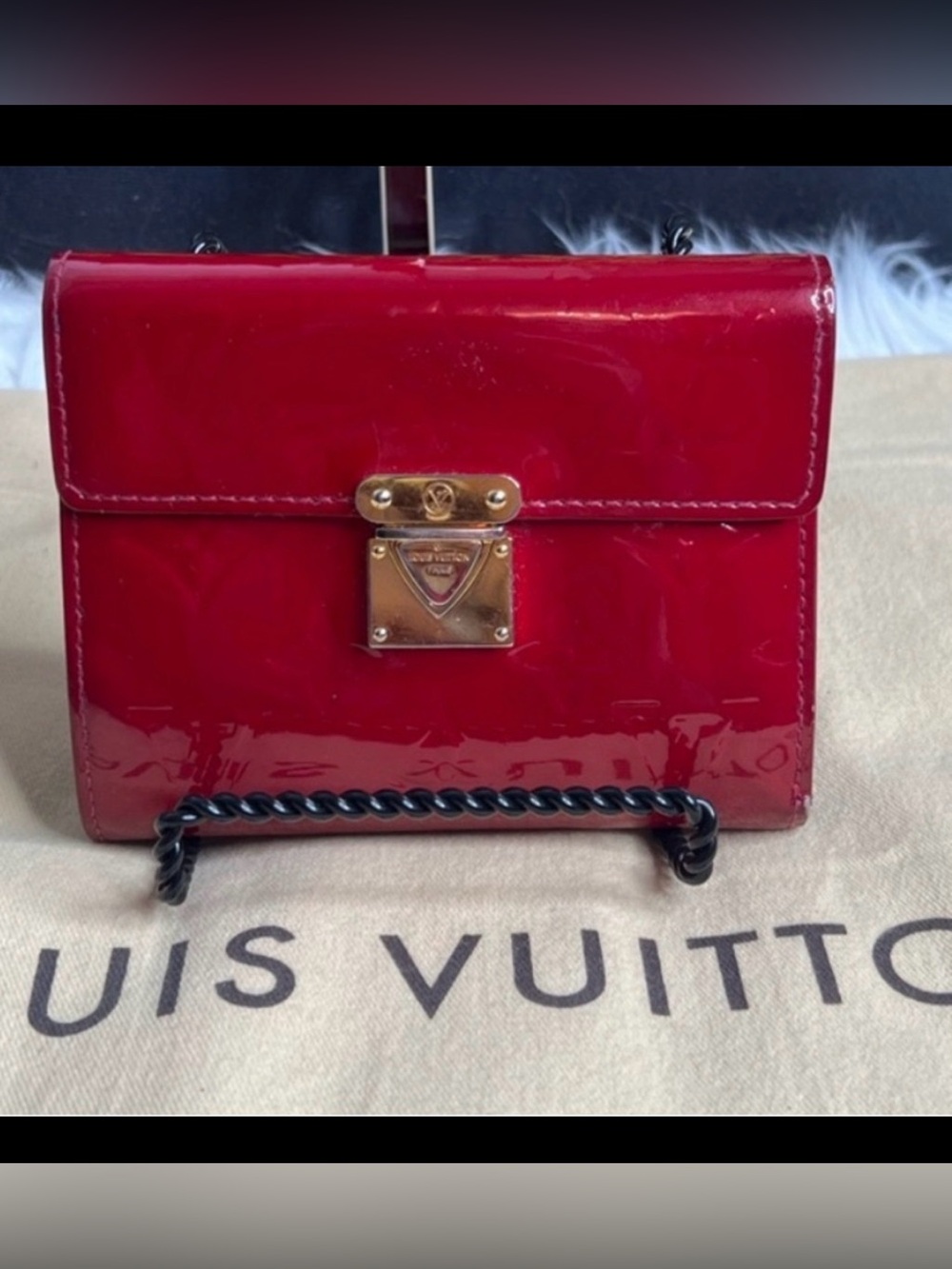 Louis Vuitton Red Patent Leather Wallet